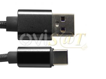 Cable negro de 3 m de USB a USB tipo C para mando de Sony PlayStation 5